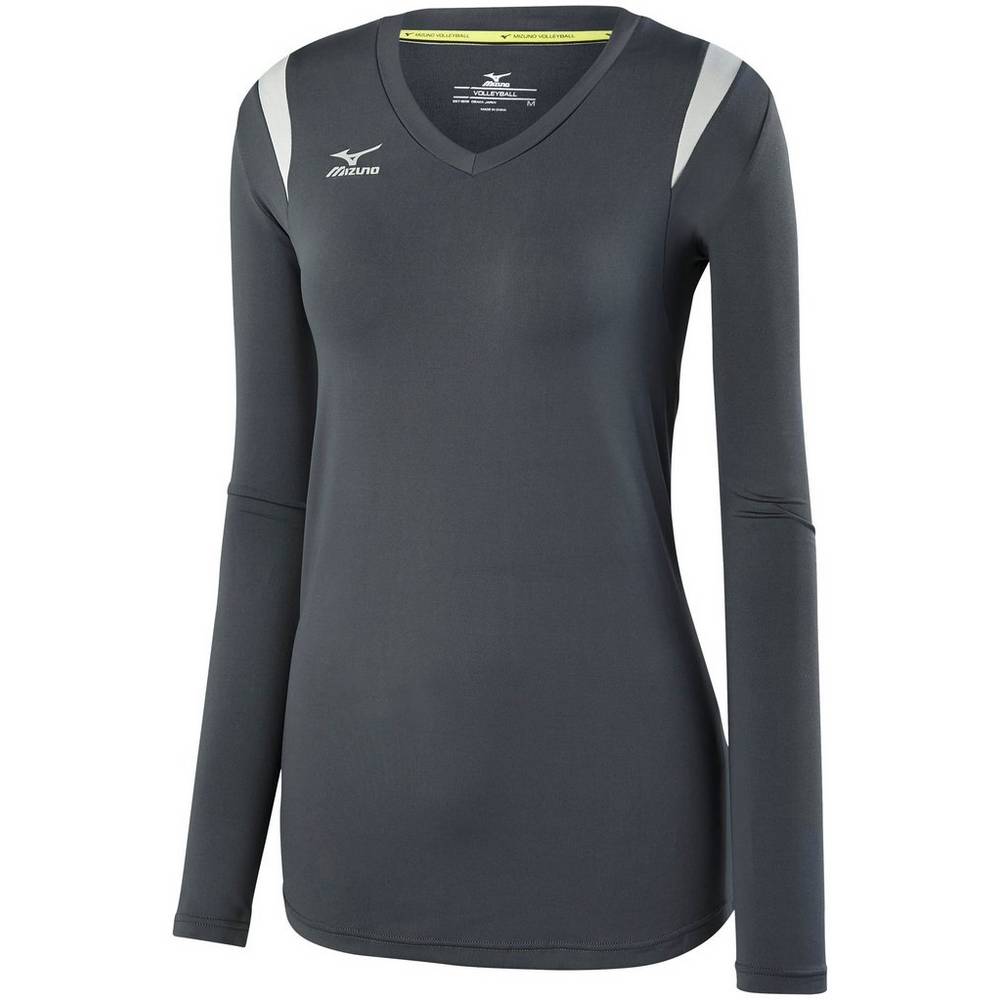 Mizuno Balboa 5.0 Long Sleeve - Bayan Forma - Gri/Gümüş Türkiye (FSPZGN-781)